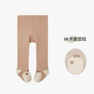 Collants pour <span class=keywords><strong>bébé</strong></span> automne-hiver, doublés polaire, épaissis, chauds, sans coutures, mignons, chaussettes-leggings pour nouveau-né, motif dessin animé, polyester - Product Image 3