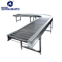 SINA EKATO Promotion : Convoyeur à vis à godets à vitesse réglable, Table de convoyage en acier inoxydable avec bande en nylon et PVC