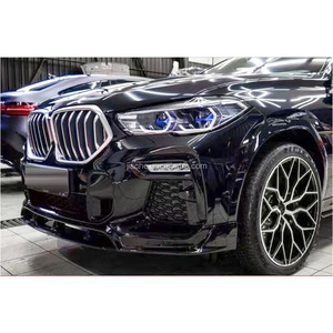 ABS Gloss Black Carbon Look paraurti anteriore Spoiler per <span class=keywords><strong>BMW</strong></span> X6 G06 M <span class=keywords><strong>Sport</strong></span> 2020-2023 labbro anteriore a quattro sezioni Car Styling - Product Image 6