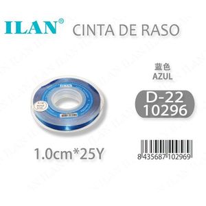 Nastro in Raso Ilan 1.0cm 25Y Blu D22 - Product Image 1