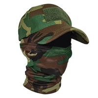 Pasamontañas Completo Transpirable y Cortavientos para las Cuatro Estaciones, Ideal para Deportes, Pesca, Senderismo, Actividades al Aire Libre, Camuflaje Táctico, Conjunto con Gorra de Béisbol