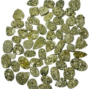 Piedra Preciosa Suelta de Pirita Druzy Natural de Alta Calidad, Multiforma, Calidad Certificada FAIJAN GEMS, Precio al por Mayor, Cabujón - Product Image 1