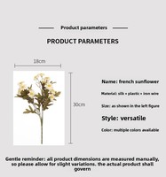 Buket Bunga Daisy Buatan Tangan Premium Multi-Ranting dari Kain Sutra, Bunga Artifisial untuk Dekorasi Rumah Modern, Centerpieces Hari Valentine