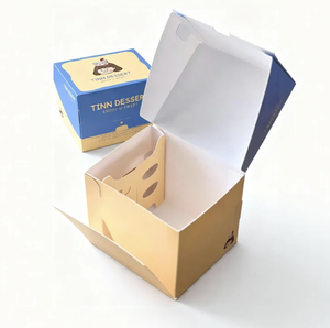 กล่องขนมกระดาษลายการ์ตูนน่ารักพรีเมียม พร้อมฉากกั้น กล่องบรรจุภัณฑ์ขนมเกรดอาหาร สำหรับร้านเบเกอรี่ ขนมนำกลับบ้าน - Product Image 3