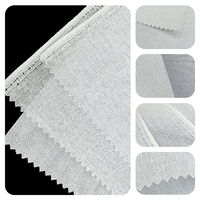 Tissu d'interlining en polyester microfibre sergé uni, imperméable et à séchage rapide, fabriqué en Chine, avec colle pour casquettes de baseball et pantalons de costume