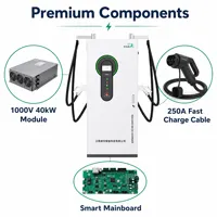Estación de Carga Rápida para Vehículos Eléctricos de Corriente Continua GB/T de 240kW 320kW 360kW 400kW 480kW con Doble Conector, Montaje en Suelo IP54 para Camiones de Uso Pesado y Comercial
