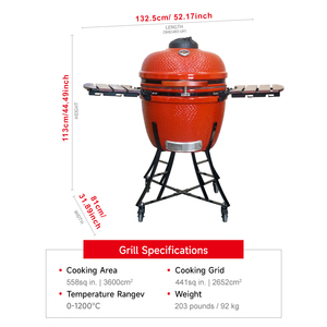 Parrilla <span class=keywords><strong>de</strong></span> <span class=keywords><strong>carbón</strong></span> <span class=keywords><strong>de</strong></span> huevo Kamado <span class=keywords><strong>de</strong></span> 24 pulgadas SEB <span class=keywords><strong>para</strong></span> fiesta <span class=keywords><strong>de</strong></span> camping al aire libre barbacoa <span class=keywords><strong>parrillas</strong></span> <span class=keywords><strong>de</strong></span> barbacoa <span class=keywords><strong>de</strong></span> cerámica - Product Image 2