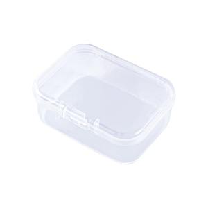 Caja de almacenamiento de joyería de plástico transparente, 5,5x4x2cm, con tapa para tapones para los oídos, pendientes, organizador de piezas, contenedor - Product Image 1