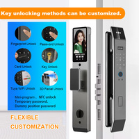 Cerradura Inteligente con Reconocimiento Facial 3D, Huella Dactilar, Contraseña, Tarjeta, Llave NFC, Mini Programa TUYA WIFI 8 en 1
