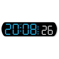 Minuterie électrique multifonctionnelle personnalisée Compte à rebours numérique Couleur Alarme Snooze Table de commande vocale Réveil LED