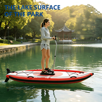 Planche de paddle gonflable de loisirs en plein air, planche de SUP stable avec tubes de flottabilité latéraux anti-retournement