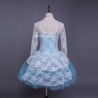 Pas cher Filles Festival Scène Longue Robe Tutu Romantique Ballet Costumes