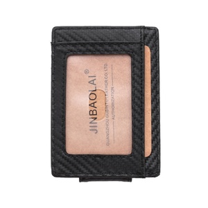 Men's Minimalist Wallet with RFID Blocking Carbon Fiber Card Holder Money Clip and Anti-Theft Feature - Product Image 2