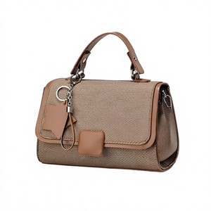 Waterproof Zipper Stone PU Leather Women's Classic <b>Top</b> Handle Dome Satchel Shoulder Bag Elegant Small Capacity - Product Image 2