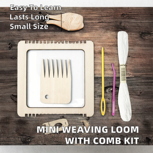 Mini Wooden Weaving Loom with Comb Pack for <b>Sewing</b> Accessory Beginners and Craft Enthusiasts - Product Image 3