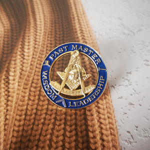 Épingles de revers maçonniques exquises |   Badge maçonnique Past Master 3,3 cm en alliage de zinc, accessoires pour hommes pour tenues professionnelles et formelles - Product Image 4