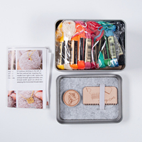 Kit de couture personnalisé en forme de champignon, fournitures de réparation en bois avec 12 fils de couleurs pour la réparation de vêtements et les loisirs créatifs DIY