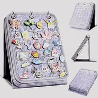 Étui de rangement zippé en tissu 5 pages pour épingles émaillées, album de classement pour feuilles détachées, présentoir de bureau pour épingles