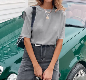 Gran oferta de verano 2023, nuevo chaleco sin mangas para mujer, Camiseta holgada de Color sólido con cuello redondo para mujer, camiseta con hombrera para mujer - Product Image 2