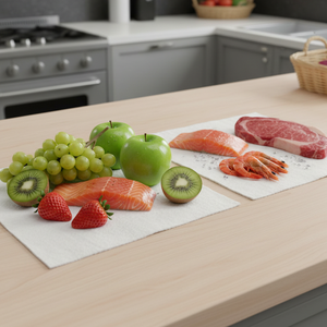 Muestra Gratuita de Lámina Absorbente sin Núcleo, Laminada y Perforada, para Conservar la Frescura de Frutas, Carne, Filetes, Uvas y Fresas - Product Image 3