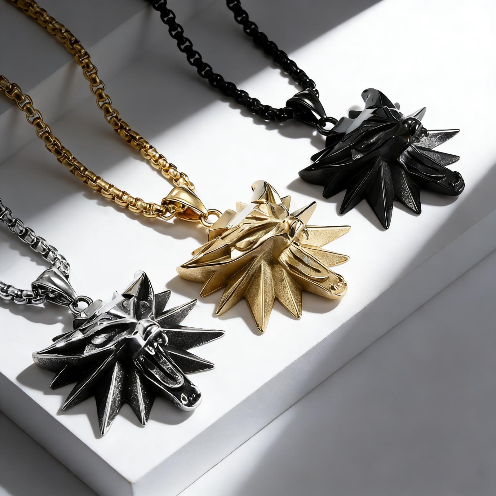 Pendentif simple couleur acier