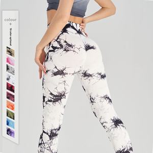 EVELYN Pantalon de yoga taille haute best seller OEM ODM Leggings de fitness sans couture Spandex Taille élastique Nylon/Spandex Matériau solide - Product Image 1