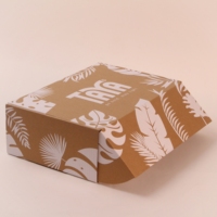Boîte cadeau portable en carton ondulé, écologique, haut de gamme, robuste, biodégradable, recyclable, gaufrée et colorée, pour artisanat