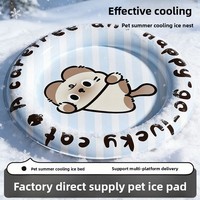 Coussin rafraîchissant pour chat et chien, lit d'été en tissu Oxford à motif d'ours rond pour usage intérieur, vente en gros