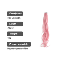Extensions de cheveux bouclés à clipser de 20 pouces, vente en gros, postiches synthétiques, extensions de cheveux colorées une pièce