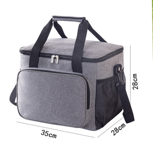 <span class=keywords><strong>Sac</strong></span> de rangement en polyester, <span class=keywords><strong>sac</strong></span> à lunch isotherme avec fermeture à glissière, résistant à l'eau, double compartiment, pour l'école, le camping, l'<span class=keywords><strong>extérieur</strong></span> - Product Image 1
