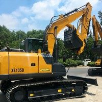 Excavatrice sur chenilles 2026 XE135D avec garantie d'un an sur le moteur, la pompe et la boîte de vitesses pour la construction