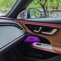 Kit d'éclairage d'ambiance LED rotatif 4D 64 couleurs W214 pour tweeter et haut-parleur, pour Mercedes-Benz Classe E 2024+, amélioration de l'éclairage intérieur de voiture
