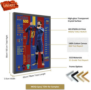 Impresión en Lienzo Brillante con Marco <span class=keywords><strong>de</strong></span> Aluminio al por Mayor, Pintura Decorativa <span class=keywords><strong>de</strong></span> Pared <span class=keywords><strong>de</strong></span> <span class=keywords><strong>Messi</strong></span>, Póster <span class=keywords><strong>de</strong></span> Porcelana Cristalina, <span class=keywords><strong>Cuadro</strong></span> <span class=keywords><strong>Decorativo</strong></span> <span class=keywords><strong>de</strong></span> Pared <span class=keywords><strong>de</strong></span> Jugador <span class=keywords><strong>de</strong></span> Fútbol - Product Image 3