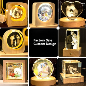 Tùy chỉnh 3D Pha Lê ảnh Ánh sáng ban đêm với LED bằng gỗ cơ sở cá nhân hình ảnh khắc thủy tinh bóng <span class=keywords><strong>2D</strong></span> màu in pha lê Quà Tặng - Product Image 1