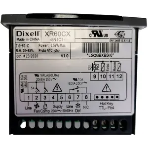 Termostato digitale Dixell regolatore di temperatura XR60CX 5 n1c1 con controllo del compressore di sbrinamento della ventola dell'evaporatore 230V 50 60Hz