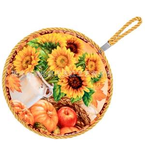 Salvamanteles Redondo de Cerámica Artesanal Tian Tian Hong de Fujian Dehua con Diseño de Girasol, Aislante Térmico, Reutilizable, Decoración para el Hogar - Product Image 4