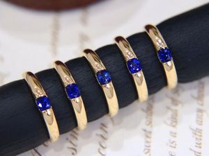 Bague en saphir et diamant naturel Xinfly en or 18 carats original - Product Image 2