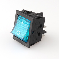Kcd4-201nb-4p luz azul led interruptor de rocker de 4 vias