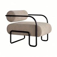 Meubles de salon modernes, canapé rembourré, fauteuil de détente, design avec structure en bois, fauteuil de lecture relaxant, fauteuils d'appoint en velours