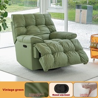 Fauteuil inclinable électrique de luxe Canapé de salon en tissu doux pour chambre à coucher