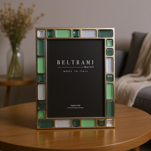 Cadre photo rectangulaire Beltrami fait main, élégant, en bois plaqué argent, 9x12, fabriqué en Italie - Product Image 3