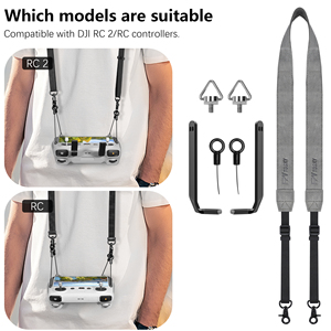 Amazear สายคล้องคอหนังสำหรับ DJI RC, กันเหงื่อและทนทาน, โซลูชันอุปกรณ์เสริมสำหรับตัวควบคุมระยะไกลรูปตัวแอล - Product Image 3