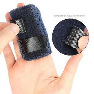 Attelle de support de réglage <span class=keywords><strong>Velcro</strong></span> à double doigt en aluminium Protecteur de doigt Attelle de fixation - Product Image 3