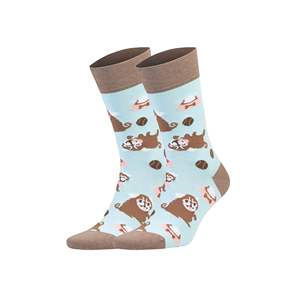 ถุงเท้าผ้าฝ้ายลายการ์ตูนตลกสำหรับผู้ชายสวมใส่สบายๆทุกวัน 3 คู่ ฤดูใบไม้ผลิ ความหนามาตรฐาน ดีไซน์แบบถัก - Product Image 4