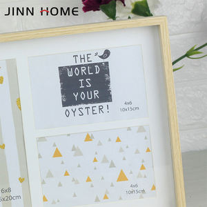 Cadres de <span class=keywords><strong>collage</strong></span> en bois naturel de style rustique affichant <span class=keywords><strong>trois</strong></span> <span class=keywords><strong>photos</strong></span> pour la collection de <span class=keywords><strong>photos</strong></span> - Product Image 3