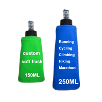 Gourde souple professionnelle réutilisable et pliable en TPU anti-fuite pour gel énergétique, couleur et impression personnalisées, idéale pour le marathon