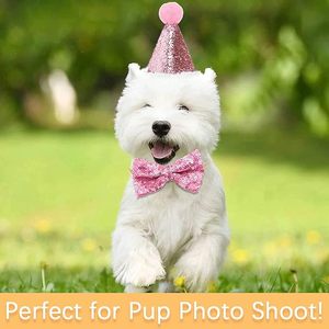 Kit de Sombrero de Fiesta de Cumpleaños para Mascotas HLC con Corbata de Moño y Número para Decoraciones de Cumpleaños de Perros, Cachorros y Gatos, Disfraz, Accesorio para la Cabeza - Product Image 5