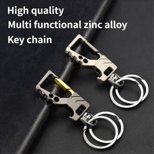 Unisex Multifunctional Brass Carabiner Keychain New Zealand Sourcing <b>Metal</b> Pendant Bottle Opener Waist Hanging Couples - Product Image 3