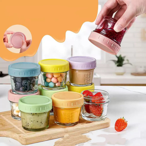 Recipientes de Vidrio para Almacenamiento de Alimentos para Bebés, 120 ml, 4 oz, Libres de BPA, Frascos para Alimentos Calientes con Tapas, Escala de Volumen, Herméticos, Aptos para Lavavajillas y Congelador - Product Image 6