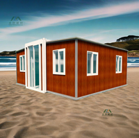 Conteneur Extensible de Luxe en Acier Léger, Pliable, 20/40 pieds, 3 Chambres, Structure en Acier Léger, Design Moderne Respirant